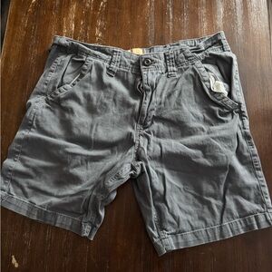 Sears Men's Gray Flat Front Cotton Shorts